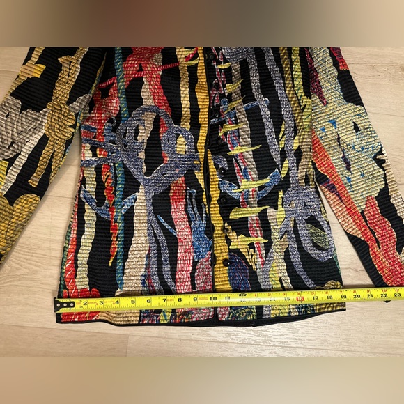 AURORA RUFFOLO CHRISTIAN RUPERTO Women’s Small Multi Quilted Jacket Abstract Art - Picture 10 of 12